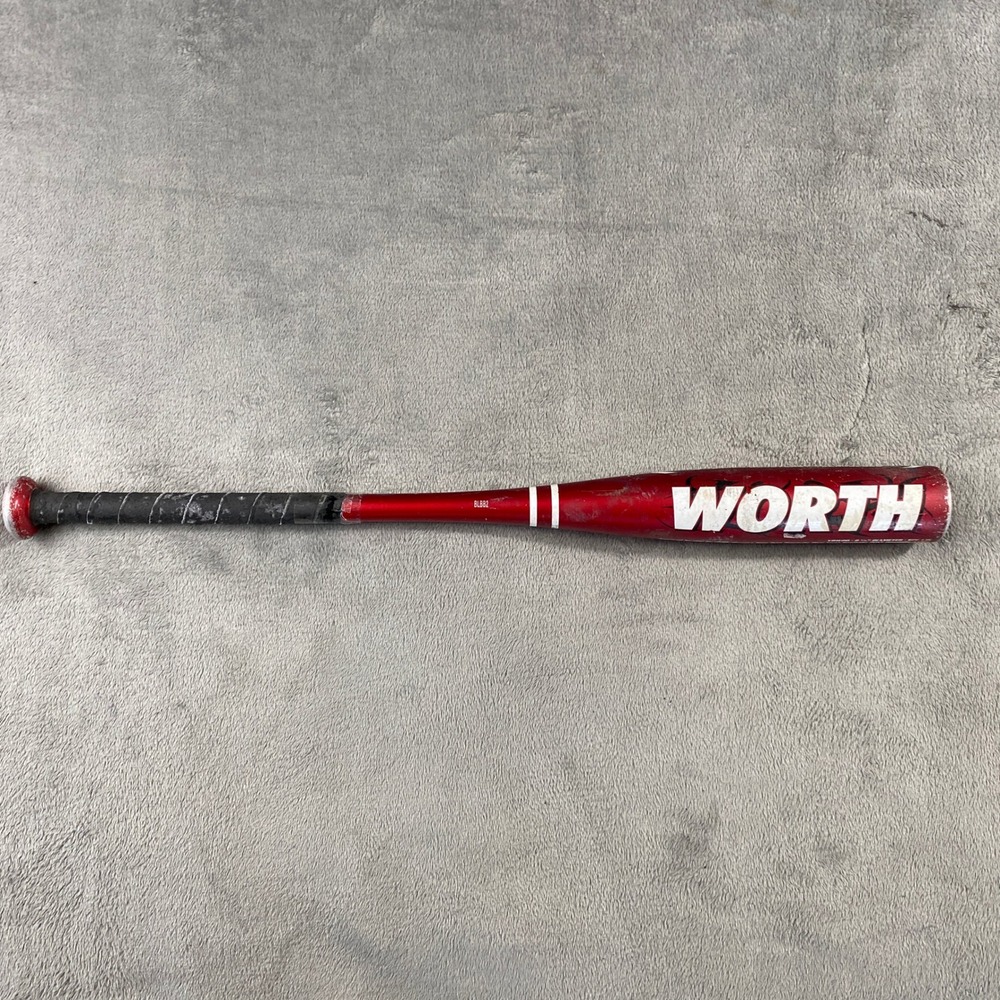 Worth Baseball Bat Youth 27in 17oz Red Wicked YBW20 -10 Drop 2 1/4 Barrel
